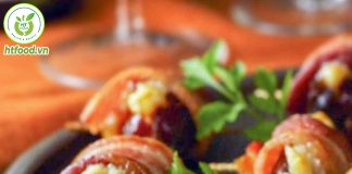 Cách sử dụng quả chà là khô Thịt xông khói cuộn chà là