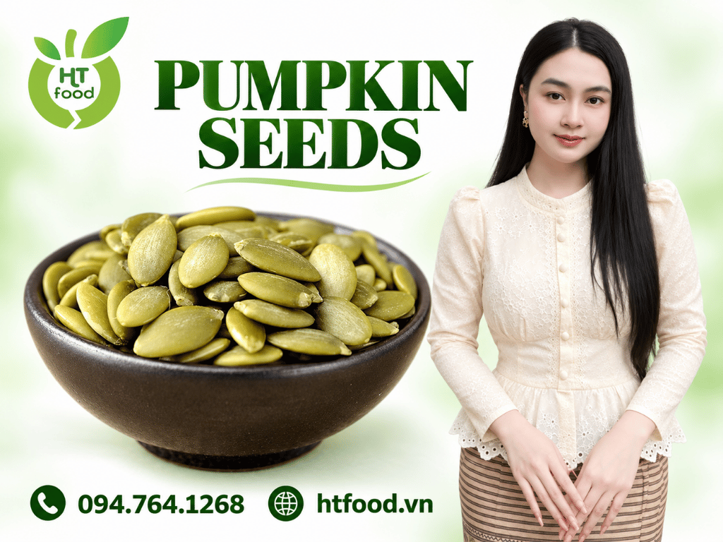 Hạt bí xanh tách vỏ tại Phú Thọ
